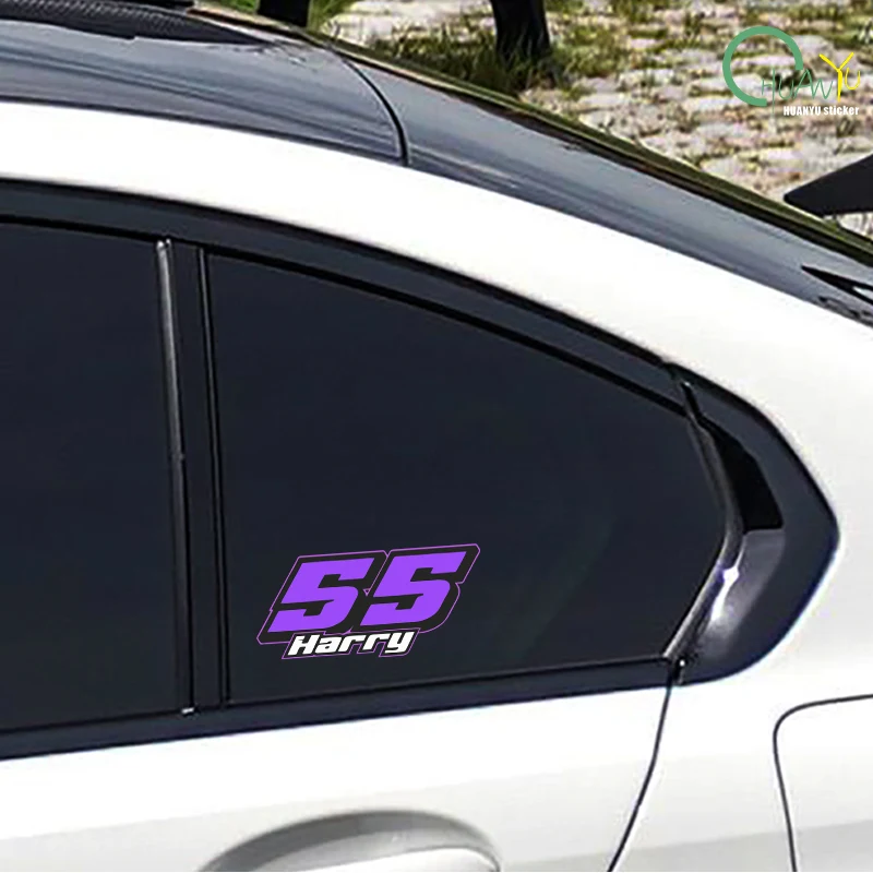Purple Racing Number 55 Creative Personalized Car Decal Scratch Cover Body Decoration Sticker view 5