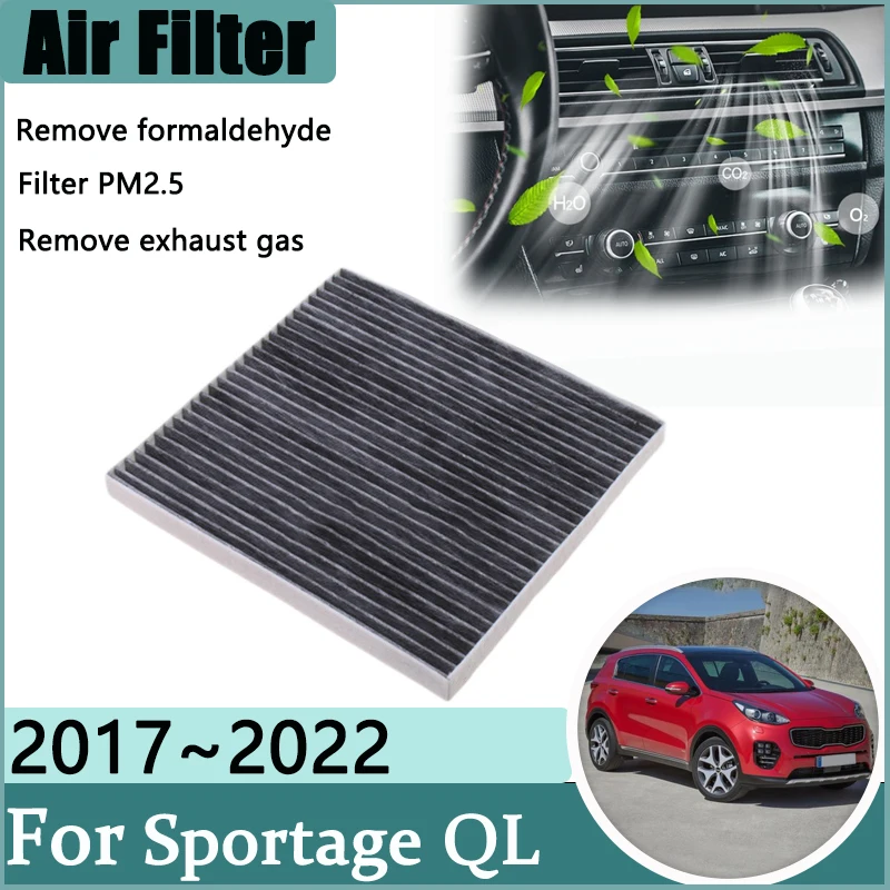 Air Conditioner Filter For Kia Sportage QL MK4 KX5 2017~2022 2021 Purification Accessories Activated Carbon Engine Filter Grid