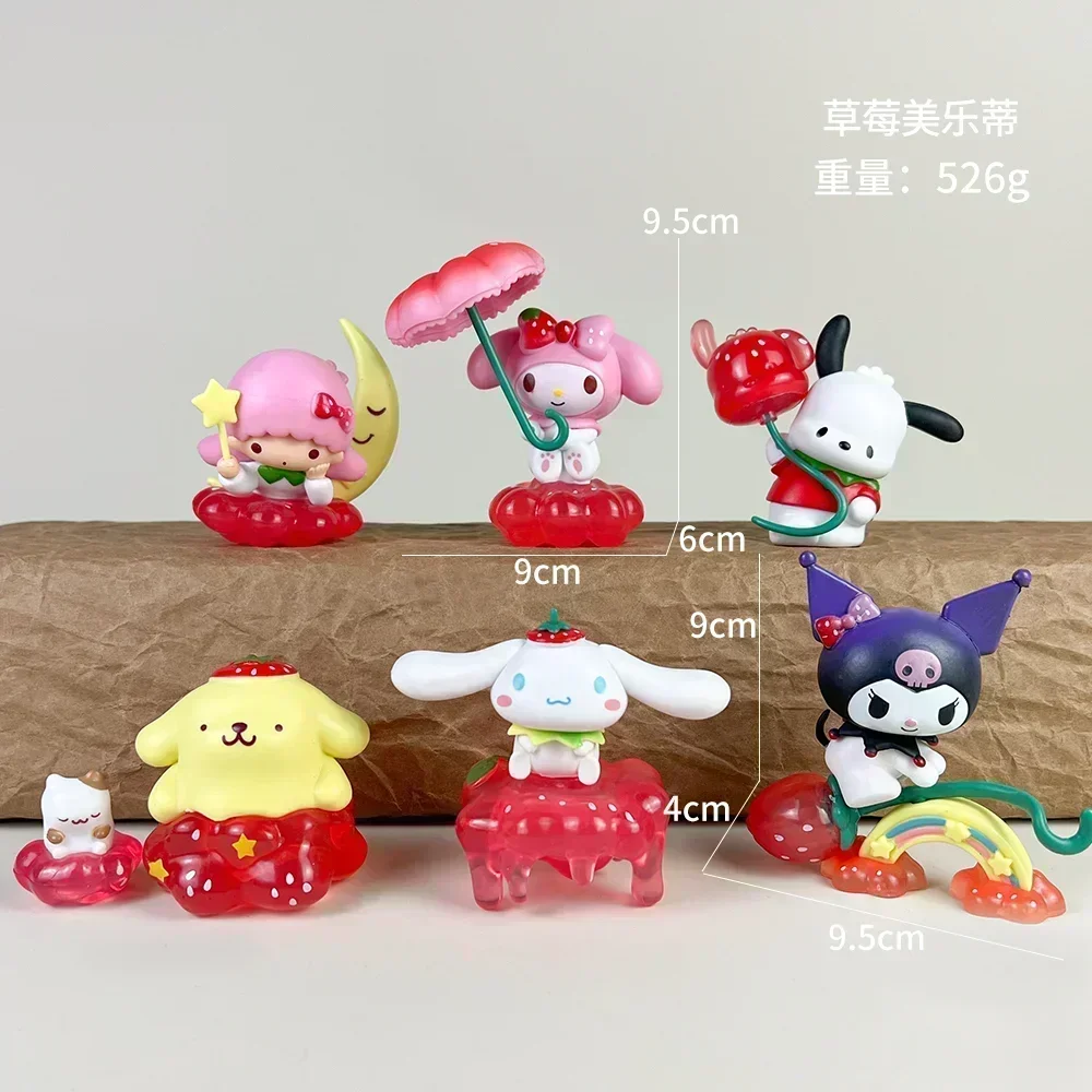 33style Sanrio Cinnamoroll Toys Action Anime Figures Cinnamoroll Set Cartoon Kawaii Tabletop Decoration Room Ornament Kids Gifts