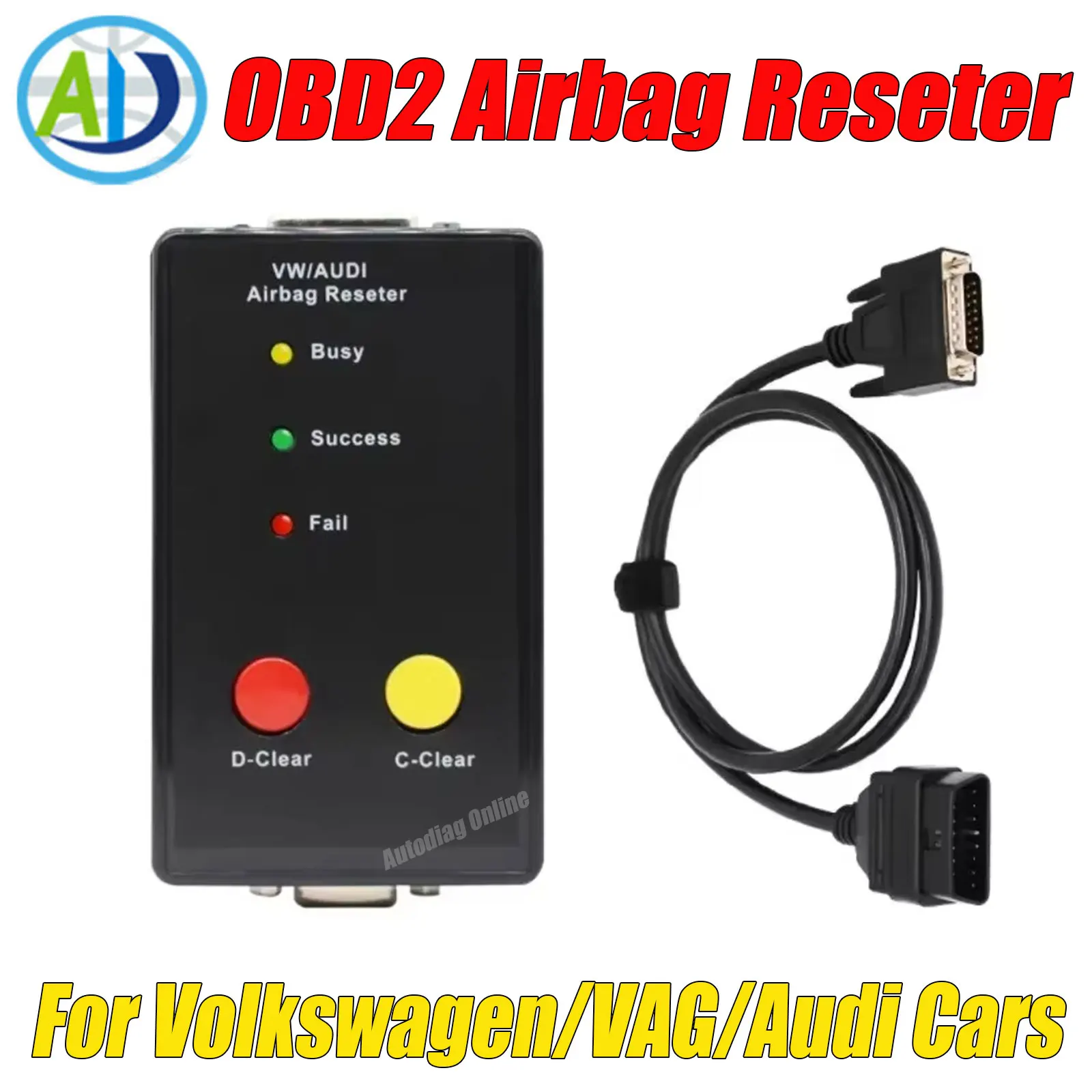 

OBD2 Airbag Reseter For VW/VAG/Audi Cars Airbag Collision Data Reset Tool with Connector Auto Air Bag Scan Tool For Volkswagen