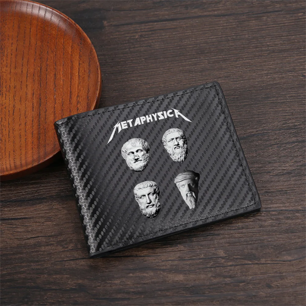 Ancient philosopher busts with word Men's Wallets Simple Business Modern Stylish Printing Design Gifts For Father Boyfriend Chri