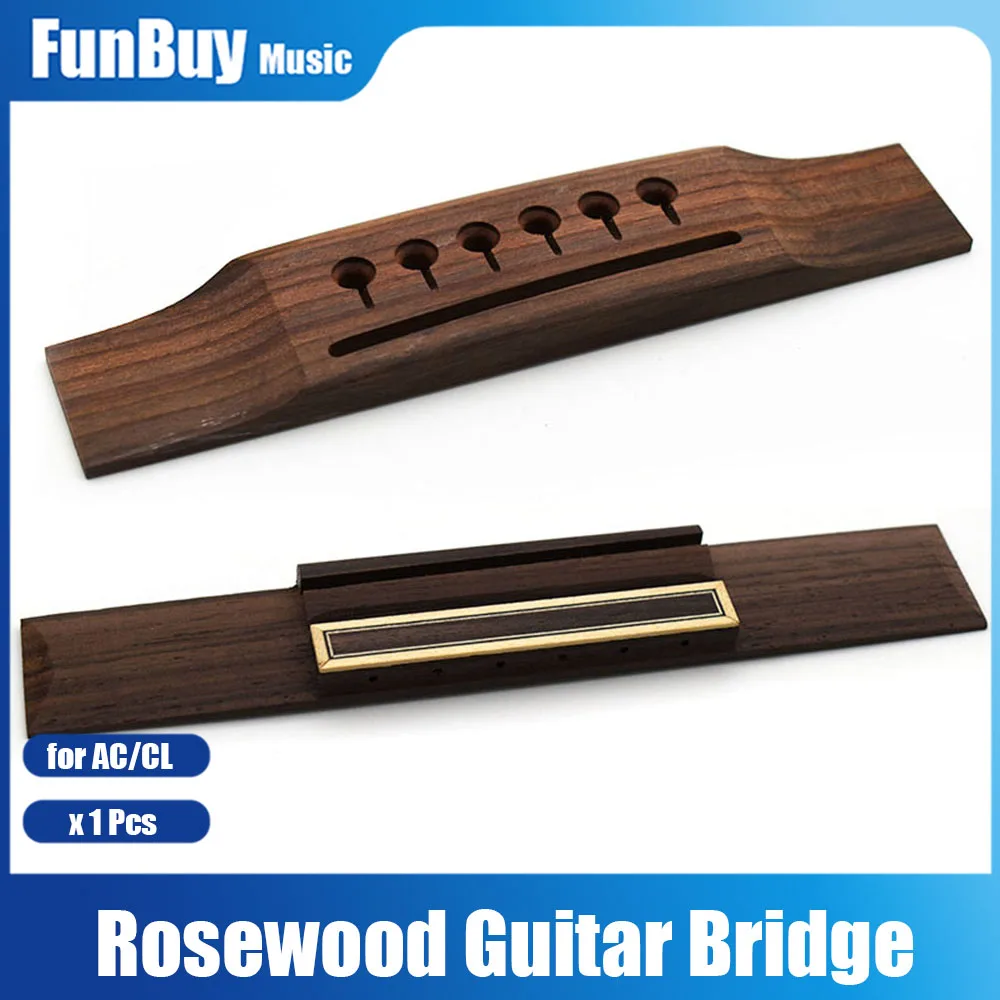 Rosewood Guitar Bridge for 6 String Acoustic Classical Guitar Wooden Guitar Replacement Parts