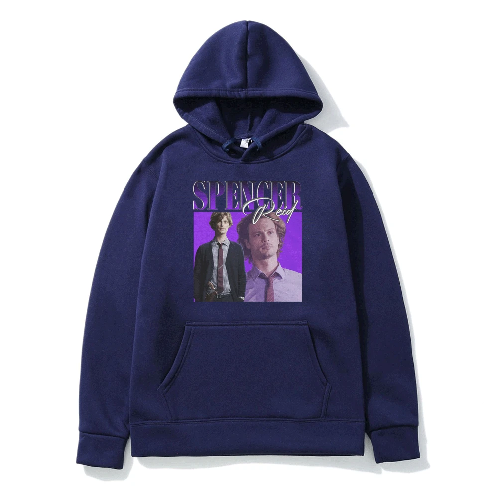 Spencer Reid Graphic Hoodie Men Fashion Hip Hop Oversized Tops Harajuku Vintage Hooded Sweatshirt 2022 New Streetwear Pullover