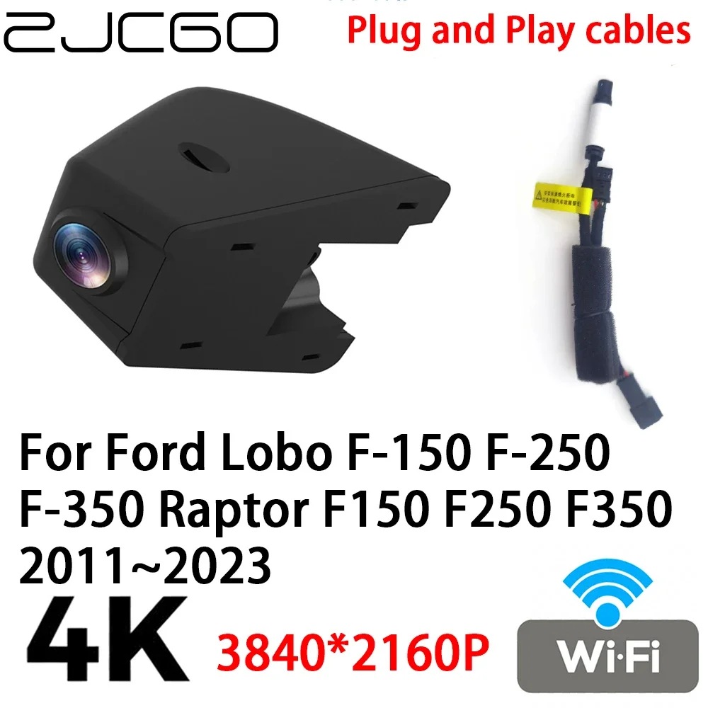 

ZJCGO 4K 2160P DVR Dash Cam Camera Video Recorder Plug and Play for Ford Lobo F-150 F-250 F-350 Raptor F150 F250 F350 2011~2023