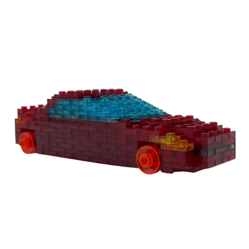 

Inspired transparent car model Boy Girl Assembly toy Small particle MOC building blocks display piece 447pcs gift set