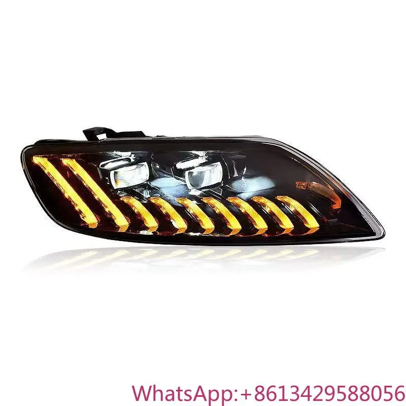 

06-15 Audi Q7 LED Lens Headlights with Daytime Running Lights Flowing Direction Modification for Q7 New Condition