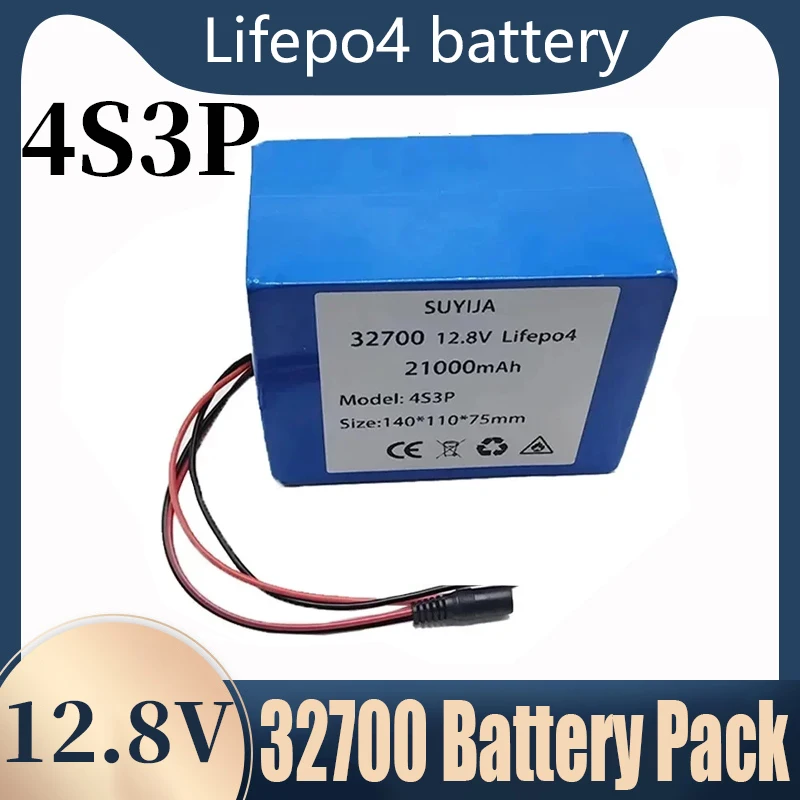 Original 32700 4S3P Lifepo4 battery 12.8V 21000mAh built-in 40A balanced BMS for electric boats and uninterruptible power supply