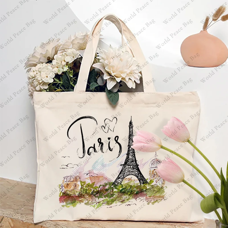 1 pc Paris Travel Gift Cosmetic Bag Paris Lovers Gift Italy Souvenir Watercolor Makeup Bag Girls Trip Gifts Favors Paris City