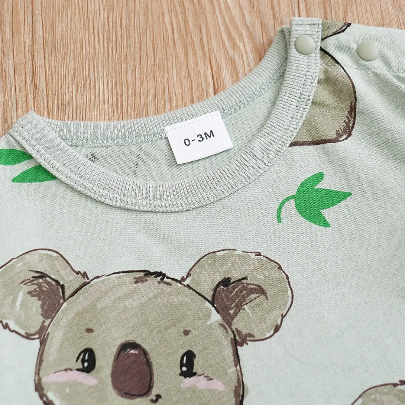 0-18M spring and fall baby one-piece long-sleeved newborn romper Cute cartoon animal-Koala print clothing cotton baby clothing