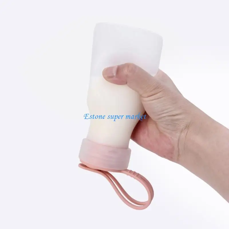 090B Botella almacenamiento leche materna silicona 2/5 piezas con solución alimentación infantil con tapa segura