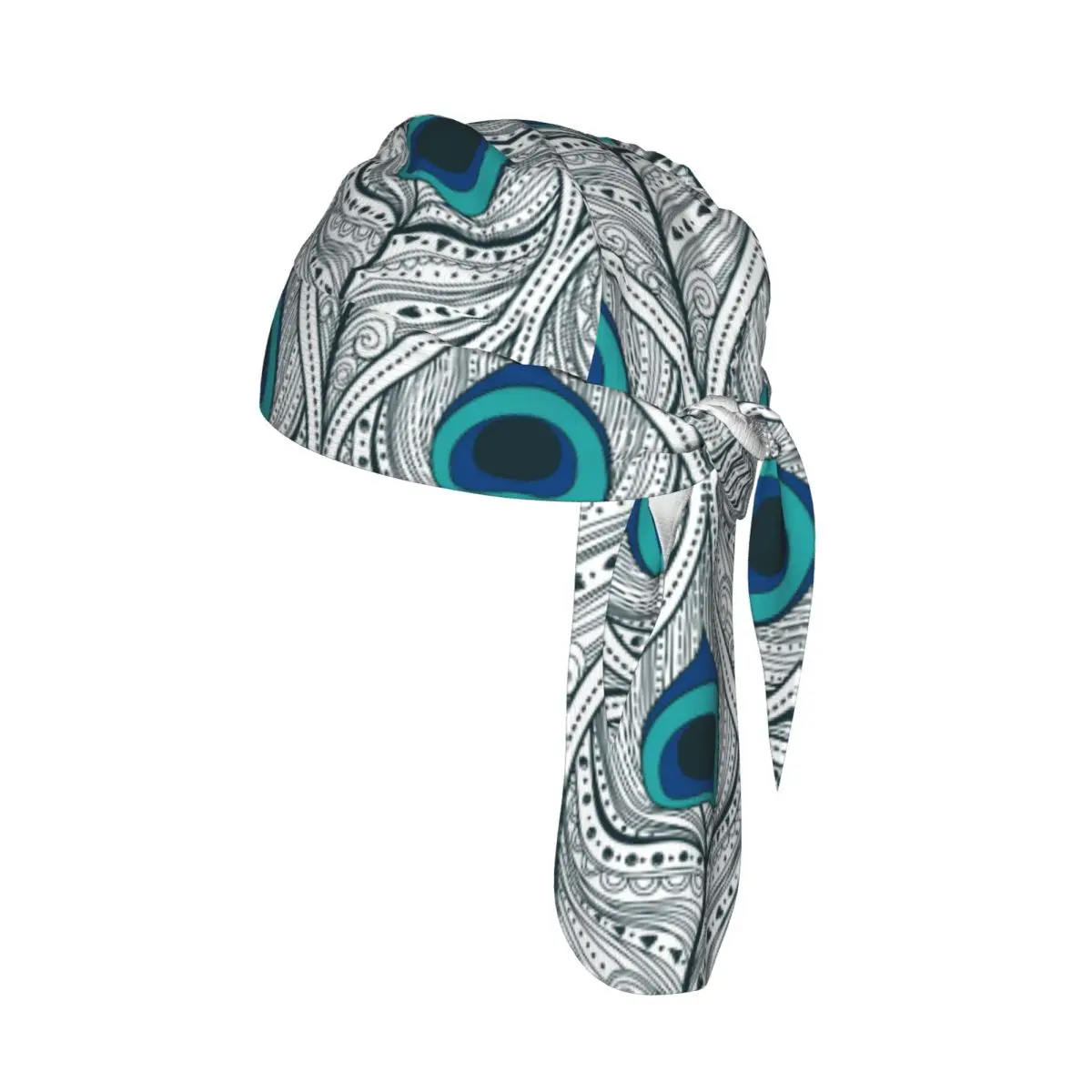 Cycling Breathable Cycling Headwear Peacock Feathers Seamless Quick-Dry Bicycle Scarf Cap