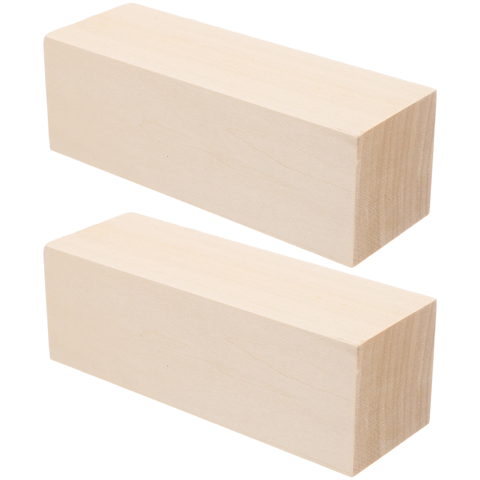 

2Pcs Solid Basswood Carving Blocks Diy Crafts Whittling Wood Unfinished Rectangular Pine Wood Square Strips Sewing Tools