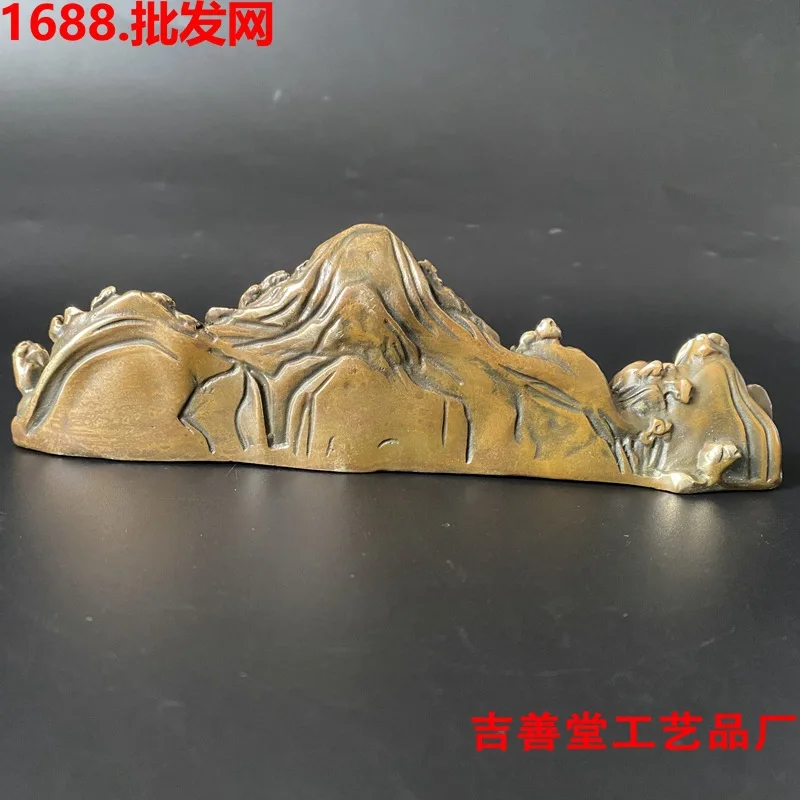 porte-stylo-paysage-en-laiton-decoration-de-bureau-d'etude-a-domicile-presse-papier-de-calligraphie-papeterie-porte-stylo-en-cuivre-ornement