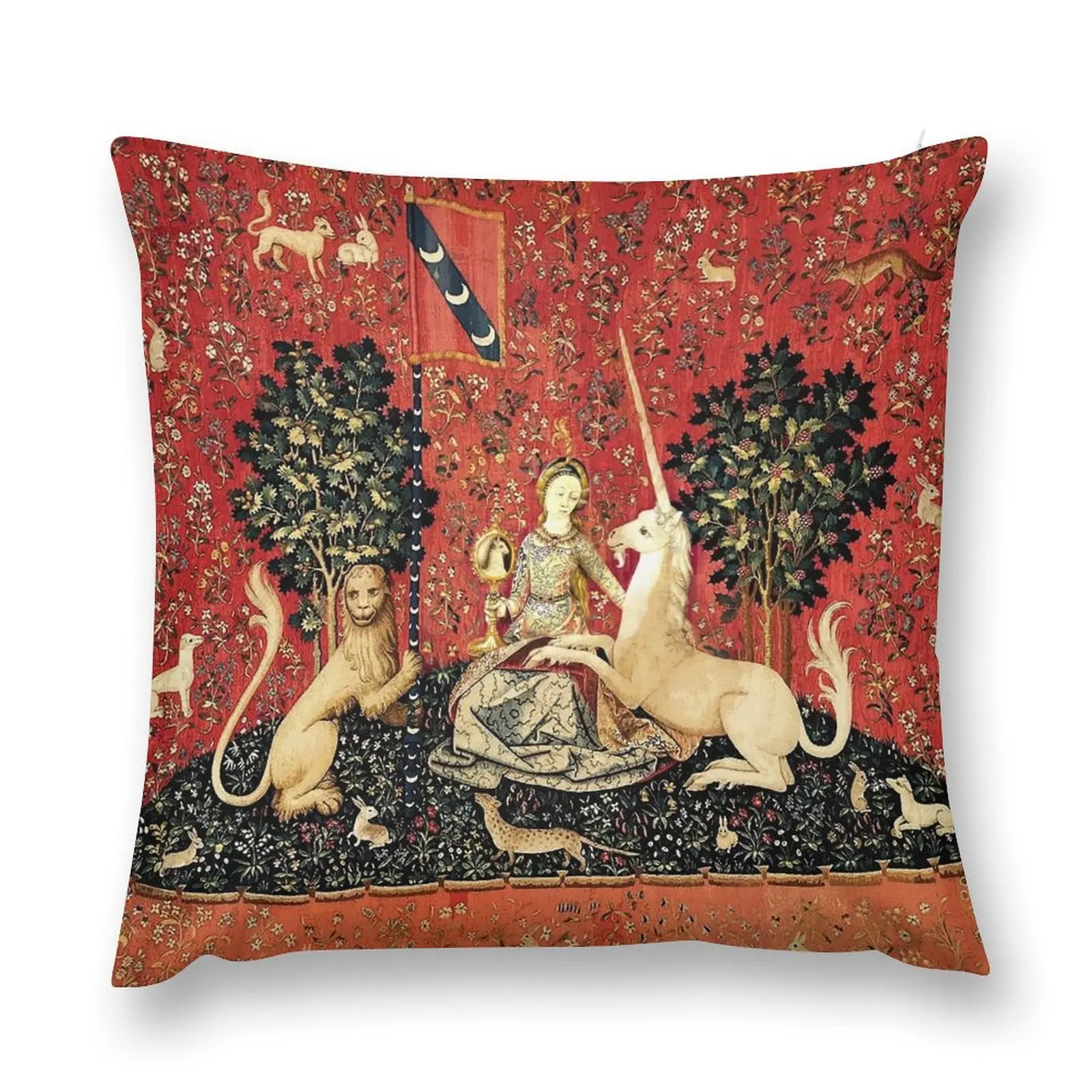 The Lady and the Unicorn: à Mon Seul Désir - Sight Throw Pillow Decorative Cushion Cover Cushion Cover Luxury pillow