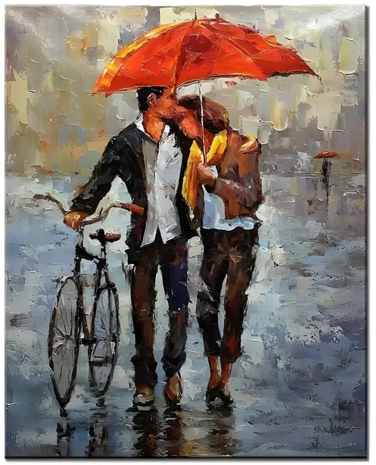 

JMINE Div 5D зонтик любовь пара полная алмазная живопись наборы для вышивки крестом художественный портрет 3D краска алмазами