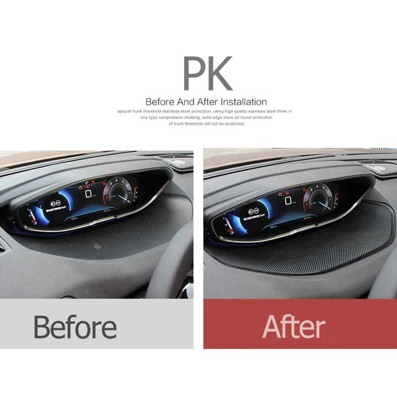 For Peugeot 3008 5008 GT 2016 2017 2018 2019 2020 2021 2022 2023 Car Dashboard Anti-Slip Pad Display Meter Mats Accessories - view 5