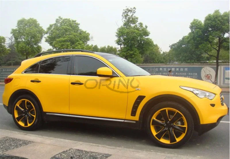 Sunflower Yellow Matte Vinyl Wrap Film Roll Vehicle Car Adhesive Wrapping Decal Sticker with Air Release