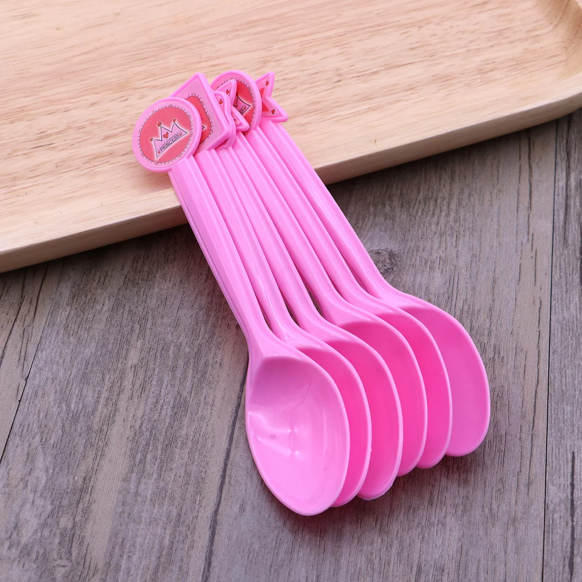 

1Pack Birthday Party Cake Spoons Durable Sturdy Reusable Plastic High Forks Tableware Spoons