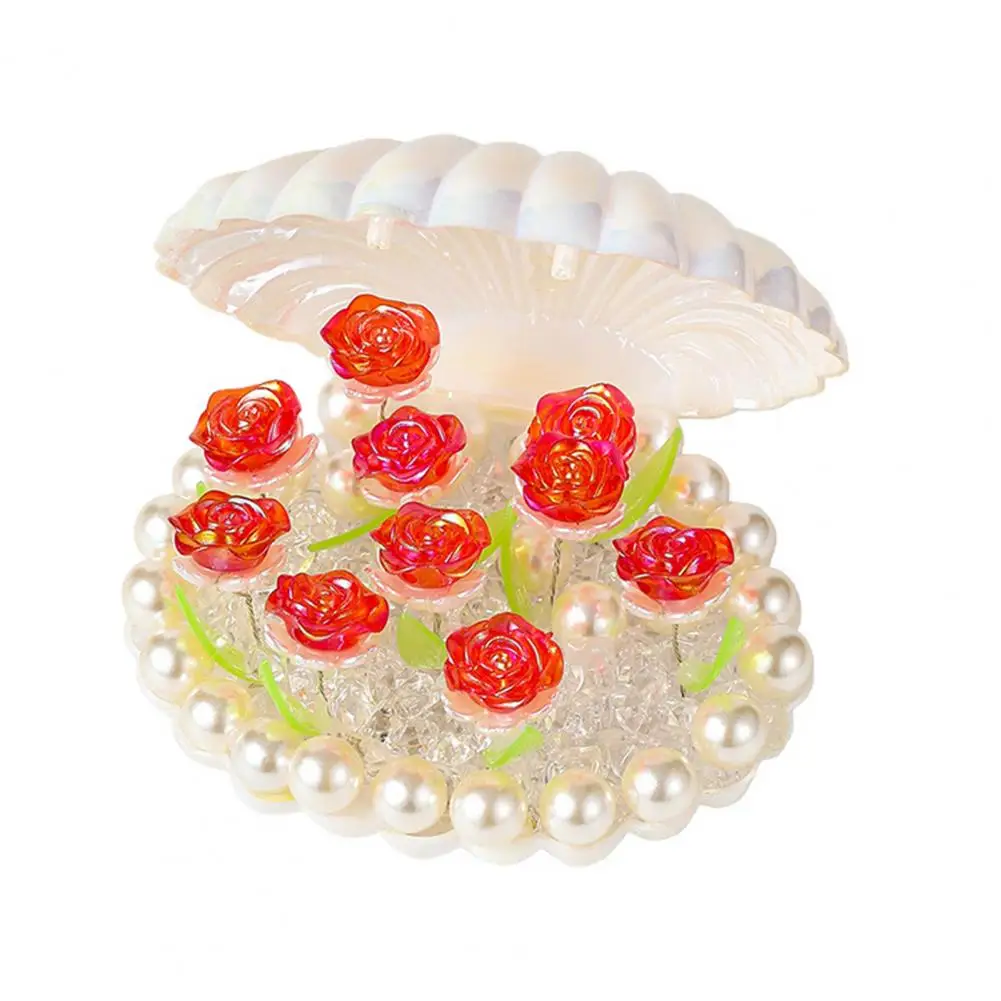 

Ночник в форме ракушки, роза, ночник, цветочная лампа, настольная лампа в форме ракушки для спальни, теплый декоративный светильник, уникальный подарок для женщин