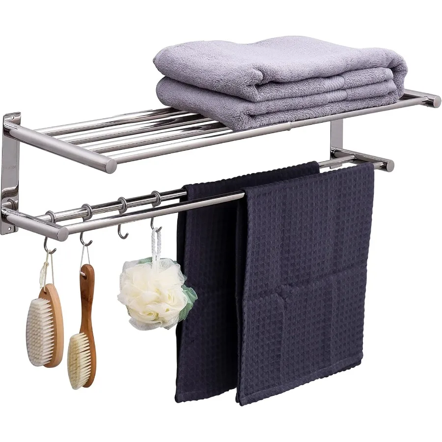 Stretchable 19.7-31.5 Inch Towel Bar Towel Hanger Towel Rack Stainless Steel Strong 3M Adhesive Bathroom Wall-Mounted Type No H