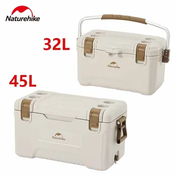 Naturehike 쿨러 박스 32L/45L 캠핑 아이스 박스 야외 피크닉 절연 스토리지 박스 냉장고 자동차 아이스 박스 낚시 쿨러 