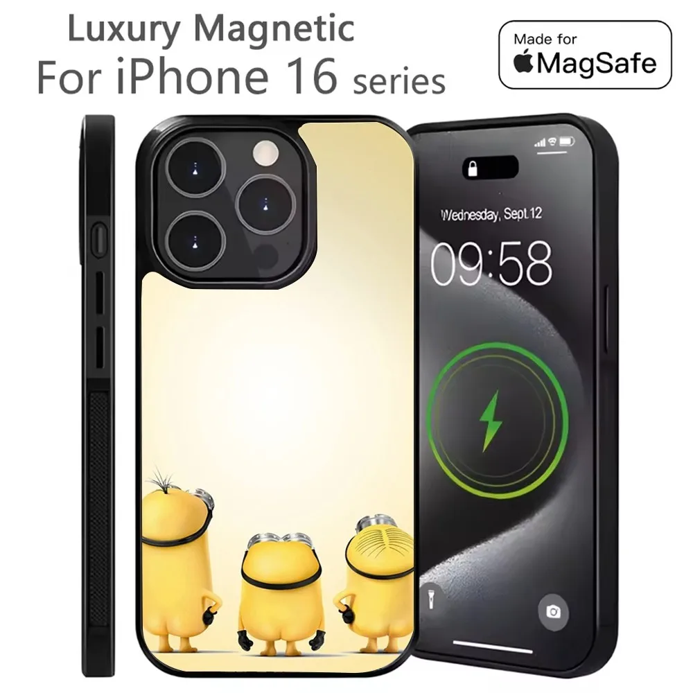 

Cute Yellow M-MinionES-S Phone Case For iPhone 16,15,14,13,12,11,Plus,Pro,Max Mini Magsafe Magnetic Wireless Charging