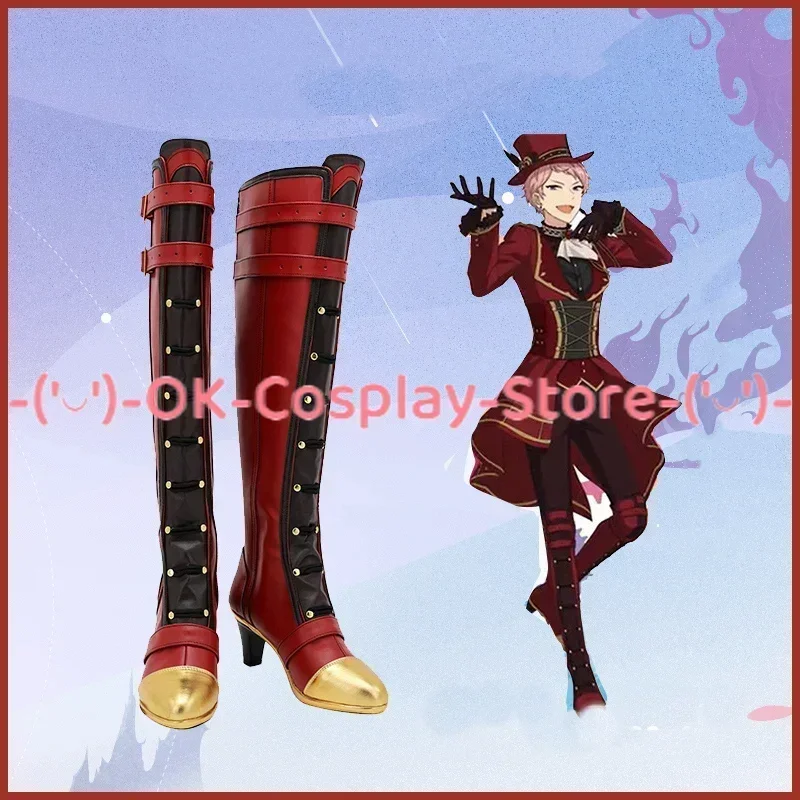 [Customized Size] Ensemble Stars Itsuki Shu Cosplay Shoes Game Roleplay Costume Prop Halloween Carnival Party Boots PU Leather