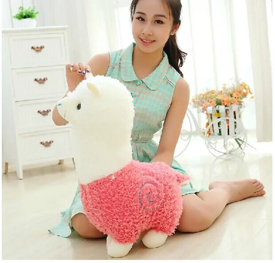 

lovely big plush sheep toy creative God beast doll new pink alpaca toy gift about 50cm