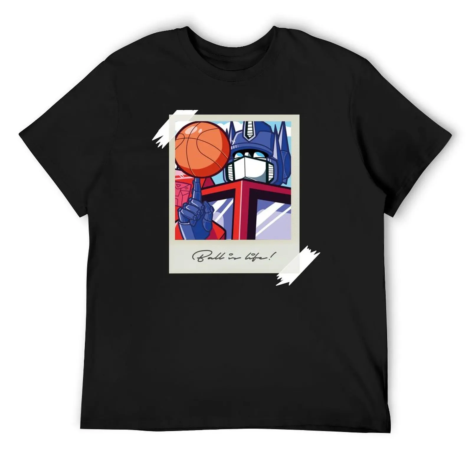 Optimus: Ball is Life T-Shirt for a boy blue archive sublime t shirts for men cotton