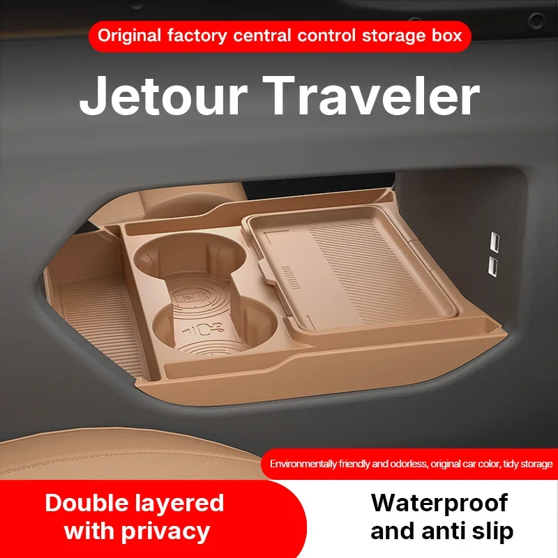 

For Jetour Traveler 2026 Center Console Lower Storage & Eyewear Organizer Box, Car Modification Accessory Interior Upgrade
