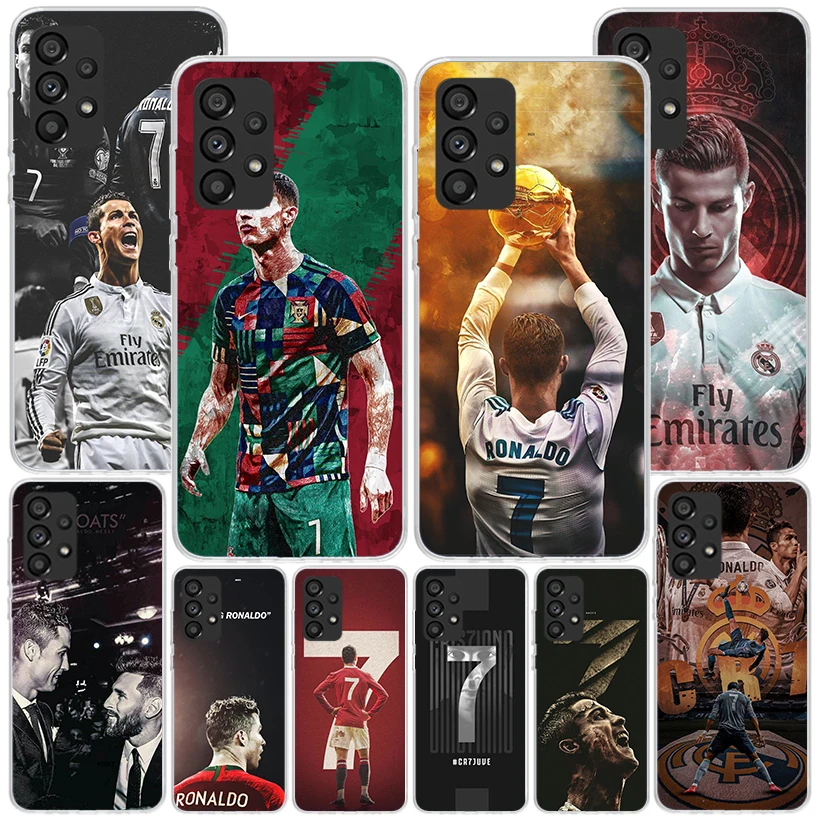 C-CR7 Football Star Phone Case For Samsung Galaxy A15 A14 A13 A12 A55 A54 A53 A52 A35 A34 A33 A32 A25 A24 A23 A22 A05S A04S A03S