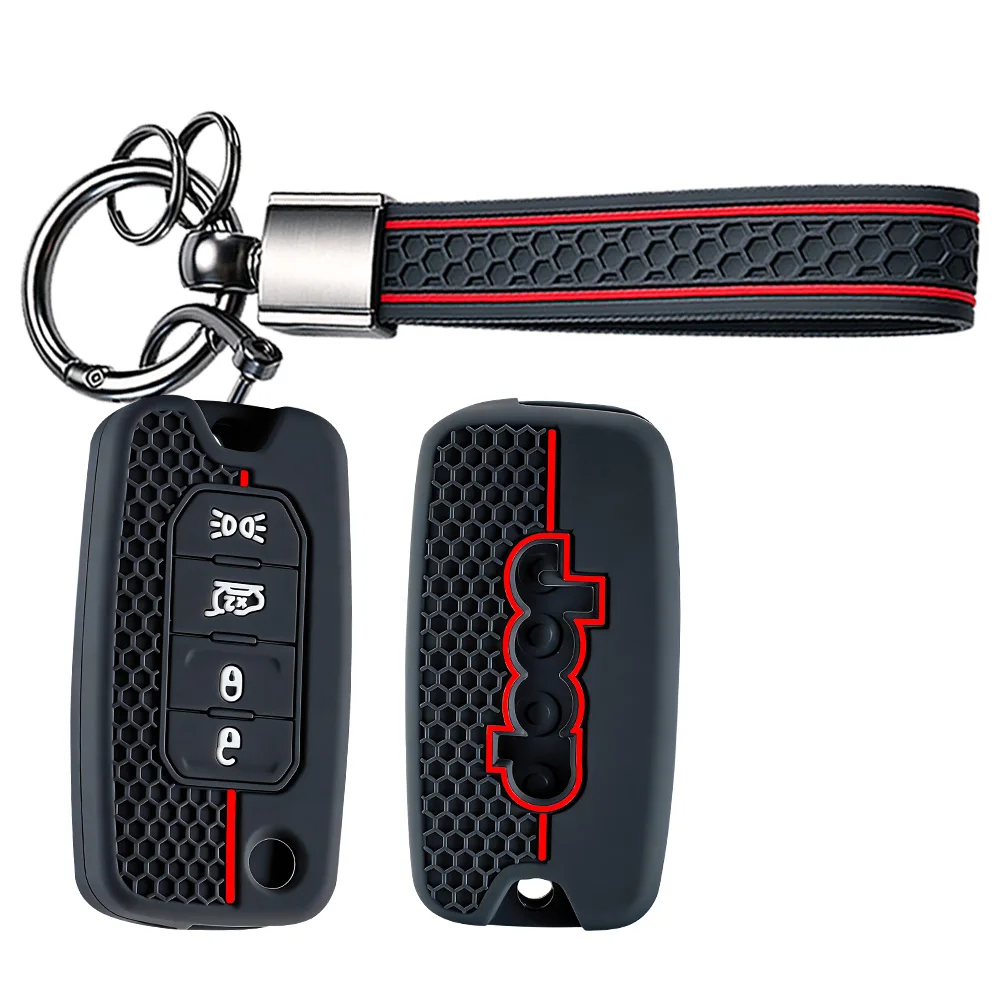 2026 Silicone Car Remote Key Case Fob for Jeep Cherokee Compass S Renegade Grand Commander Dodge Journey Challenger Jcuv Charger