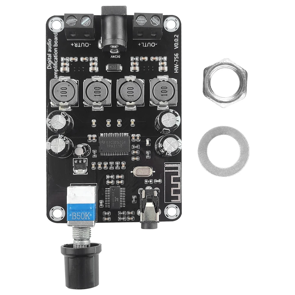 XH-A415 Variable Frequency Amplifier Board Module High-Power TPA3118D2 Supports Bluetooth 5.0 Dual 50W