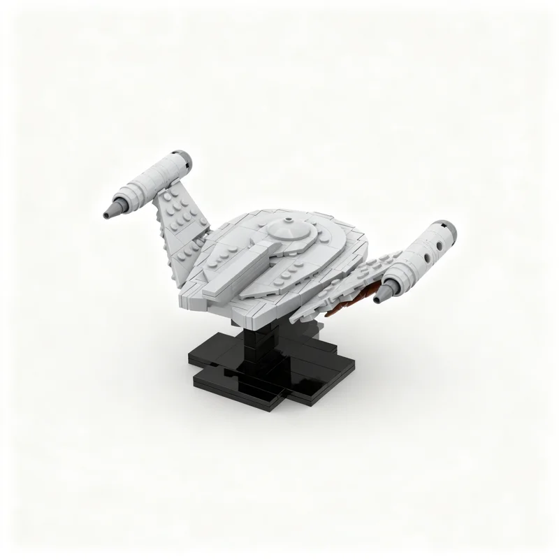 274 peças MOC Space 1 T Liss Class Romulan Bird Prey, Blocos de Montar de Grande Porte, Brinquedo de Arquitetura, Presentes de Natal, Blocos para Crianças