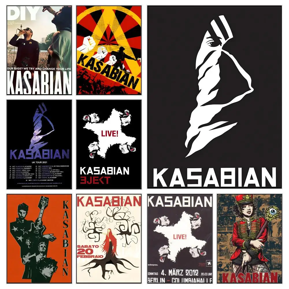 Alternative band k-kasabian Poster Trendy Aesthetic Wall Decor for Dorm & Bedroom
