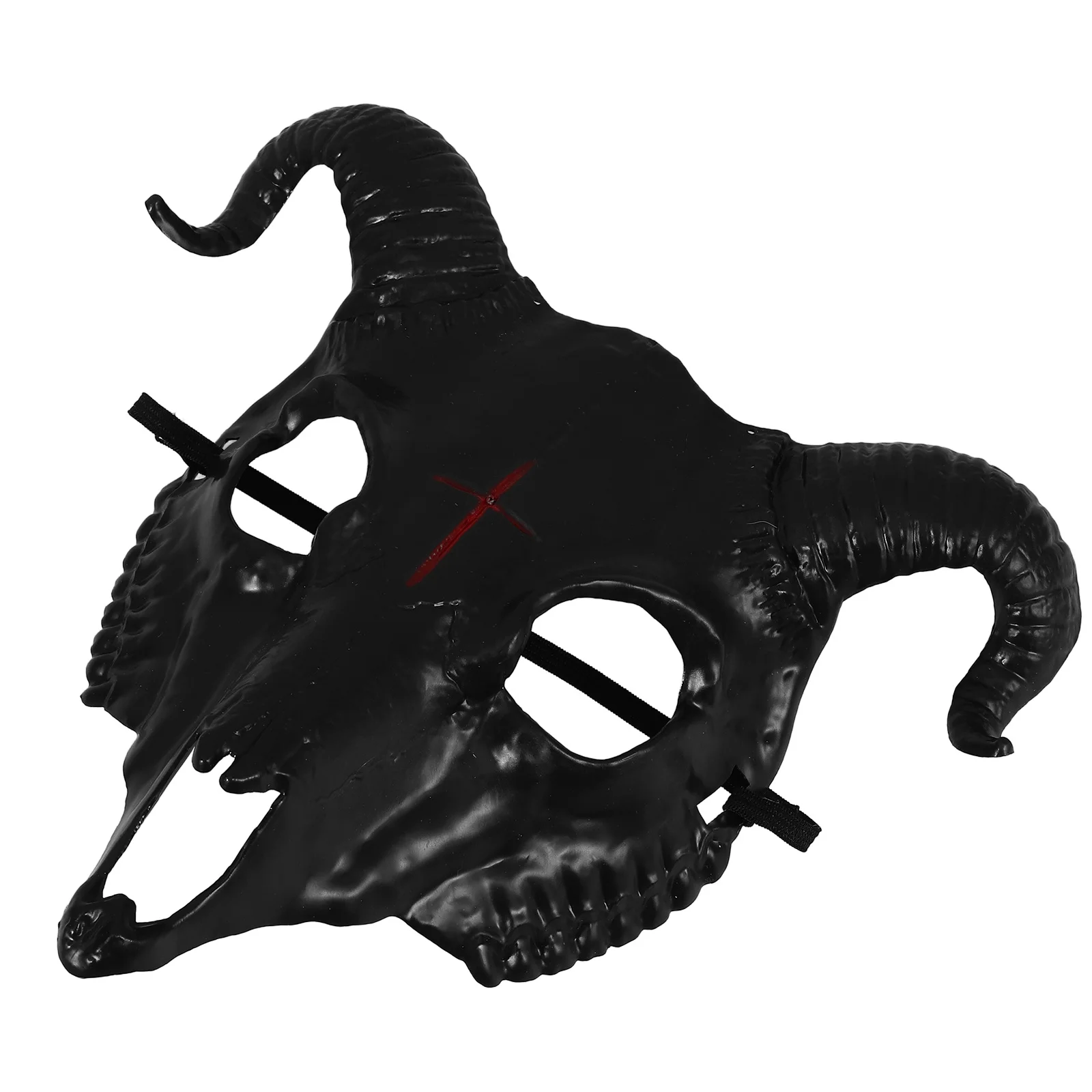 

Sheep Skull Mask Plastic Lightweight Sheep Horn Masquerade Mask Halloween Party Cosplay Photo Prop Decorative Horn Mask,
