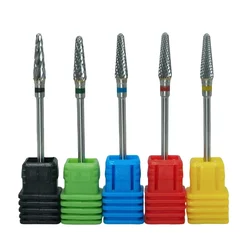 5pcs/set Tungsten Steel Drills Extra Fine Carbide Cone Drills Bit 3/32