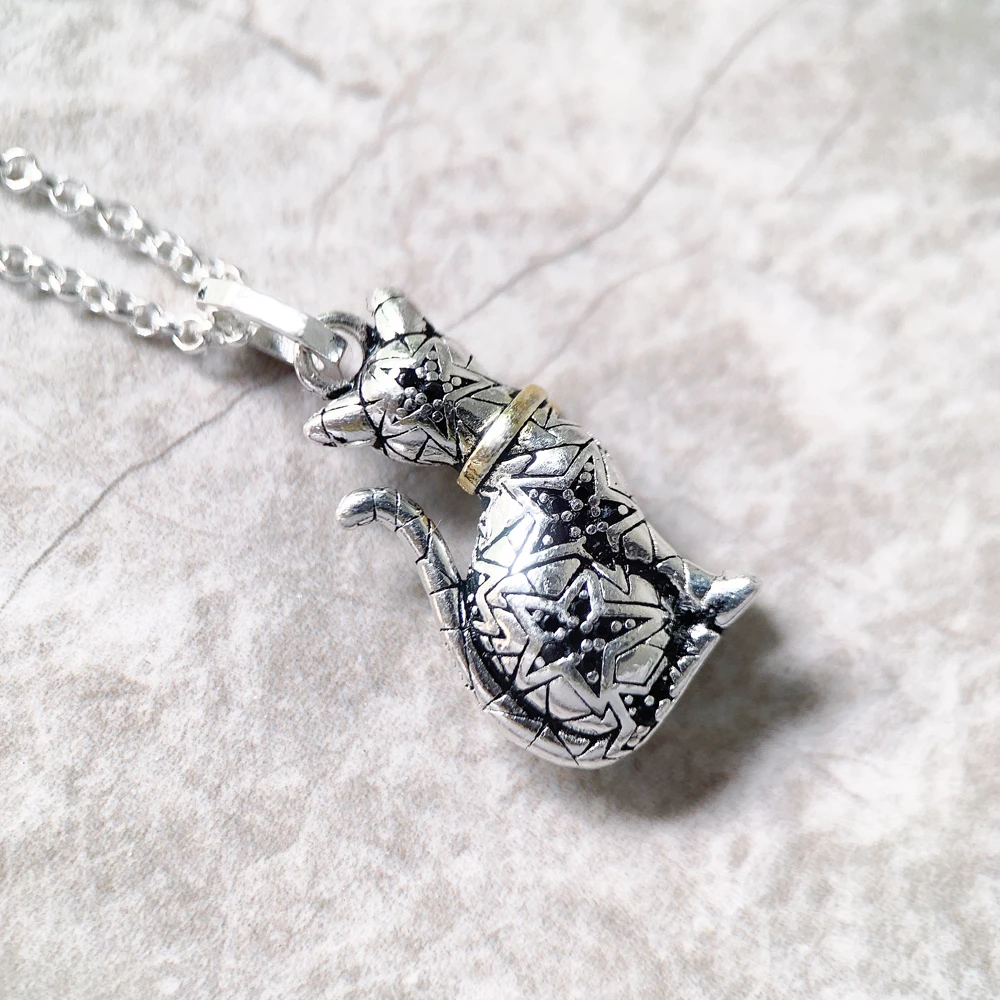 Pendant Necklace Magic Cat,Brand New Fashion Jewelry Europe 925 Sterling Silver Gift For Women