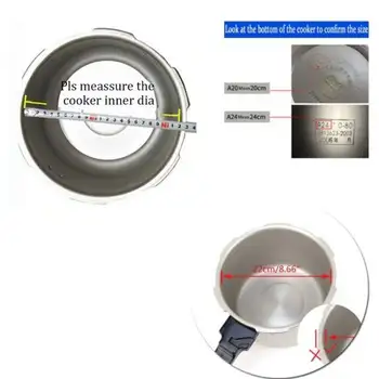 Odolný těsnicí kroužek pro tlakový hrnec, univerzální gumové těsnění 2L/2,5L/2,8L, bílý silikonový kroužek 4L/5L/6L/8L 8 nejlepší prodej gumové těsnění tlakového hrnce - №5