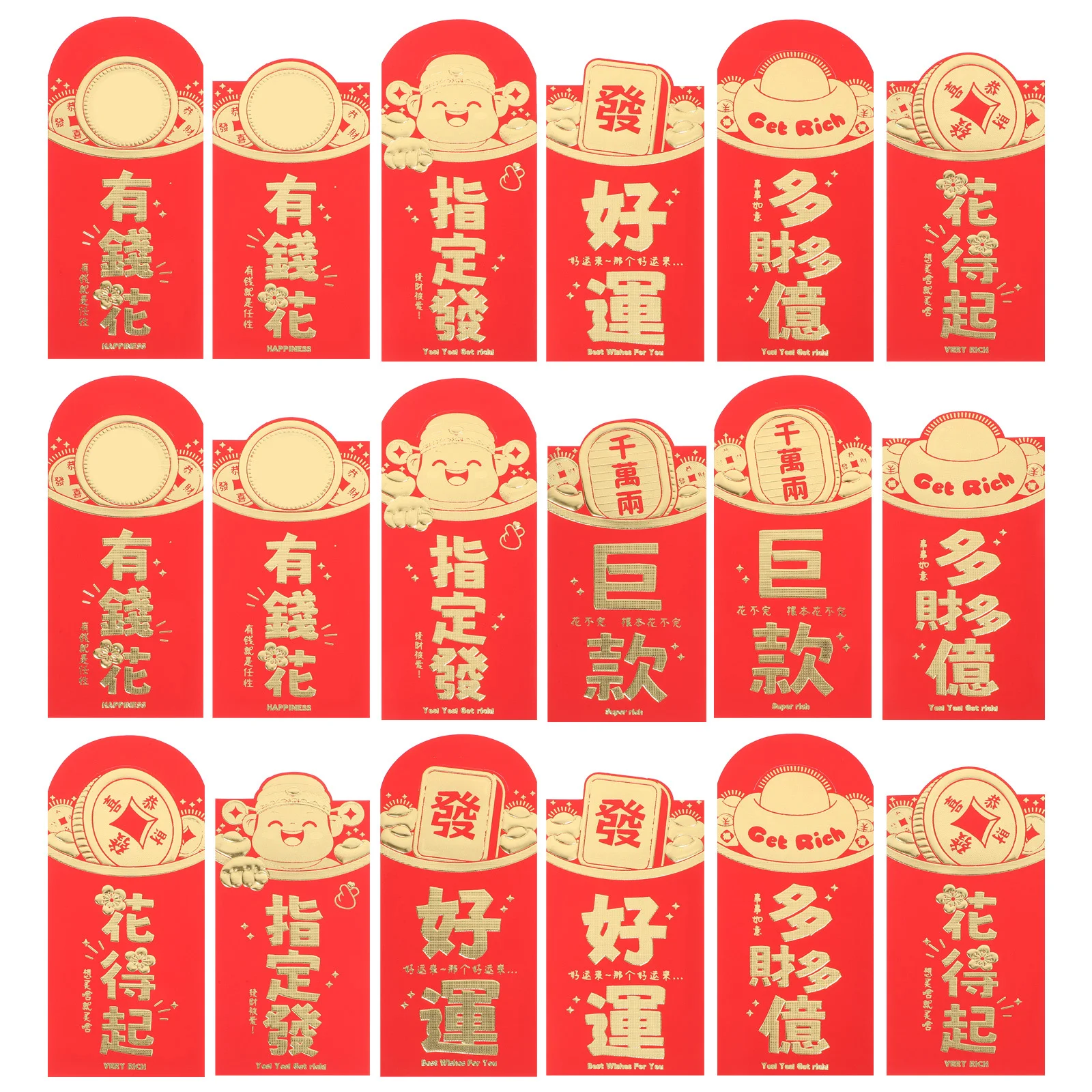 

Красный конверт, китайский новогодний пакет, карманы, мультяшные сумки для денег, конверты Hong Bao Hongbao, денежные пакеты