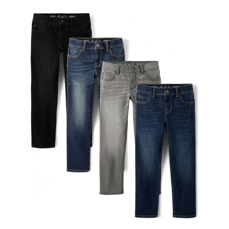 

Men's Cotton Elastic Jeans N 47207 Comfortable Stretchy Denim Pants for Men Spring Summer Autumn Trendy Casual Trousers