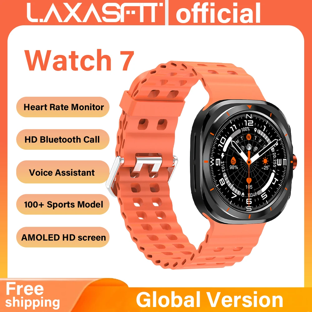 

LAXASFIT Watch 7 Ultra Smartwatch Sports Tracking AMOLED Screen HD Bluetooth Call Fitness Tracker Heart Rate Smartwatch Fashion