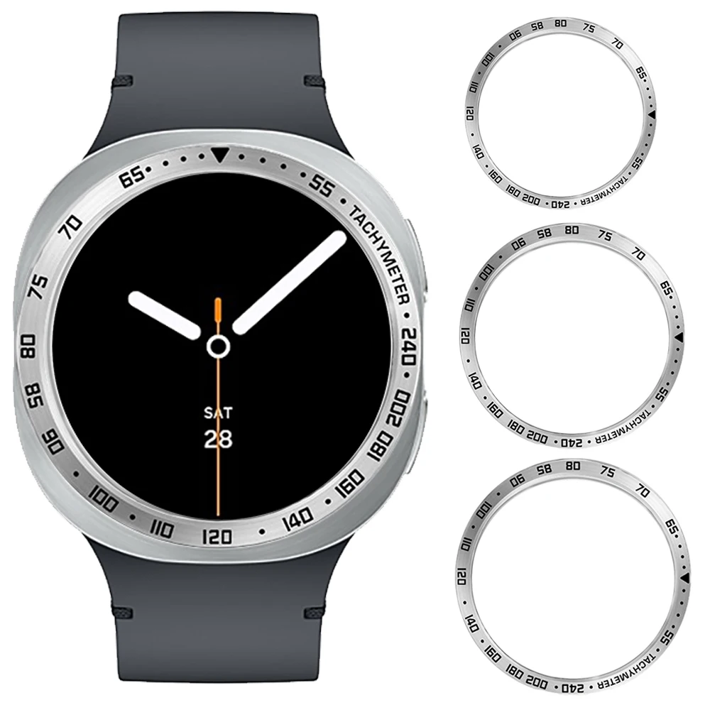 Lünettenring für Samsung Galaxy Watch 8/8 Classic 44 mm 40 mm 46 mm Zeit-/Geschwindigkeitsskala-Rahmen für Galaxy Watch 8 7 6 5 4 Classic Bumper
