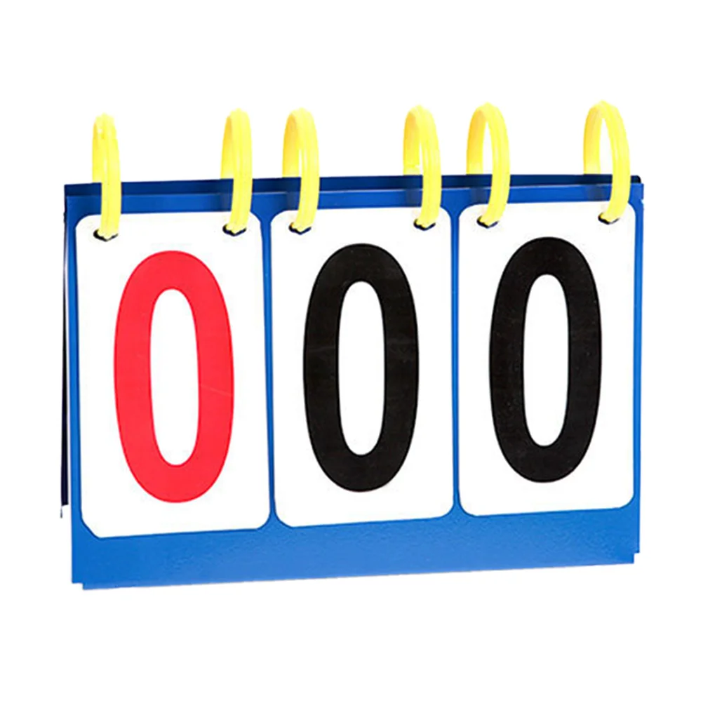 

3 Digits Portable Scoreboard Flipper Lightweight Easy to Transport and Store Red Black Numbers for Competition