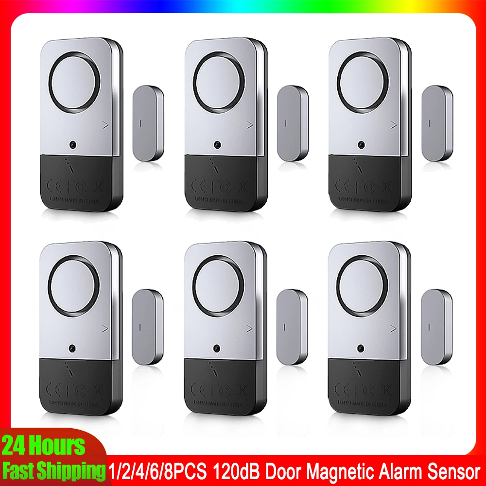 Elecpow Door Window Alarm Home Security Wireless Burglar Alarm Door Magnetic Sensor 120dB Anti-theft Alarm For Home Kids Safety