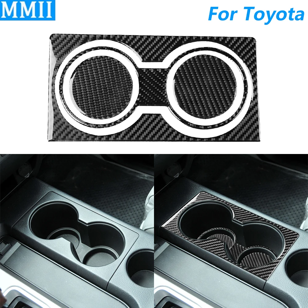

Для Toyota Tundra Sequoia 2007-2013 углеродное волокно центральный держатель для стакана с водой панель крышка декоративные автомобильные аксессуары наклейка