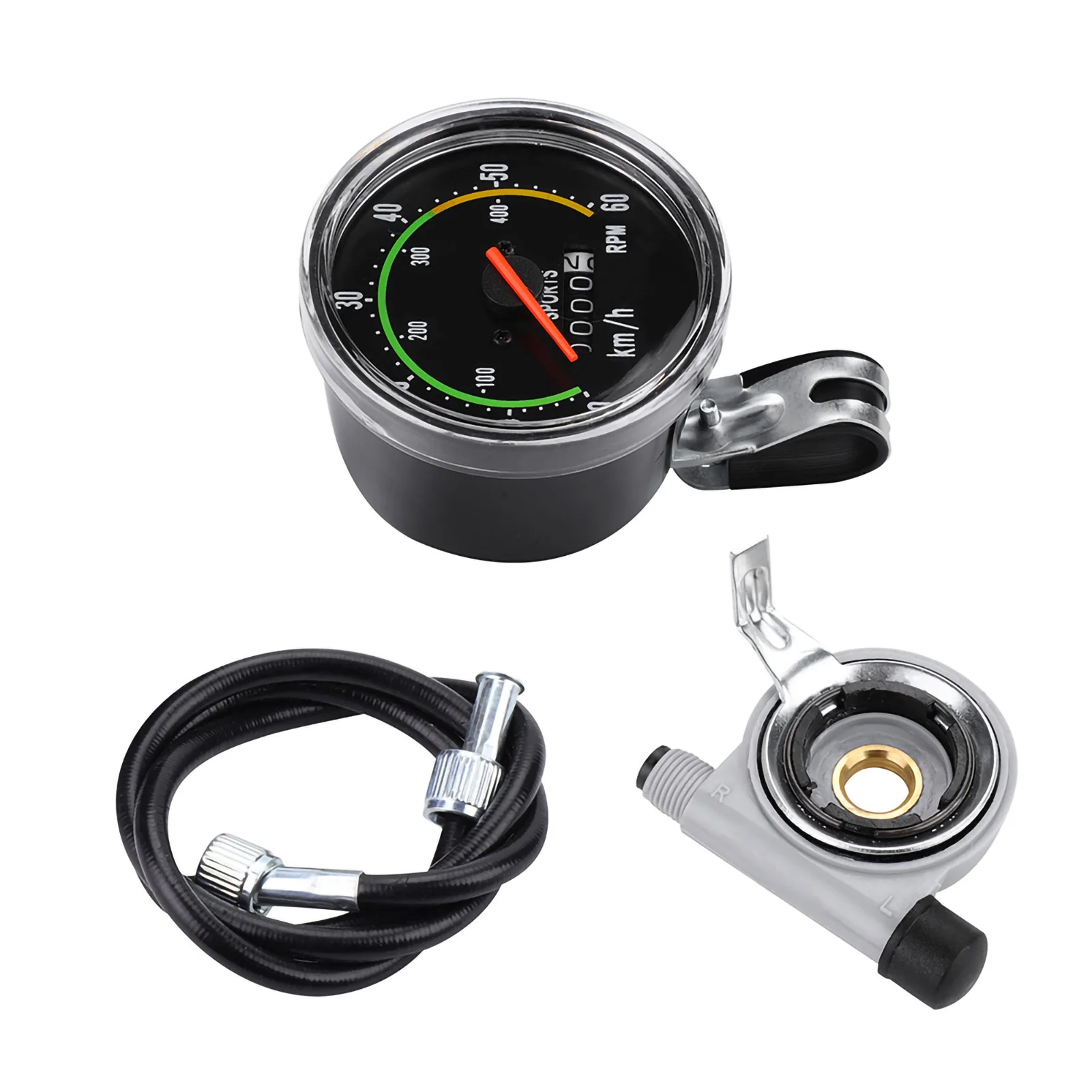 Mechanischer Fahrradcomputer Tachometer Kilometerzähler Fahrrad-Stoppuhr Fahrradcomputer