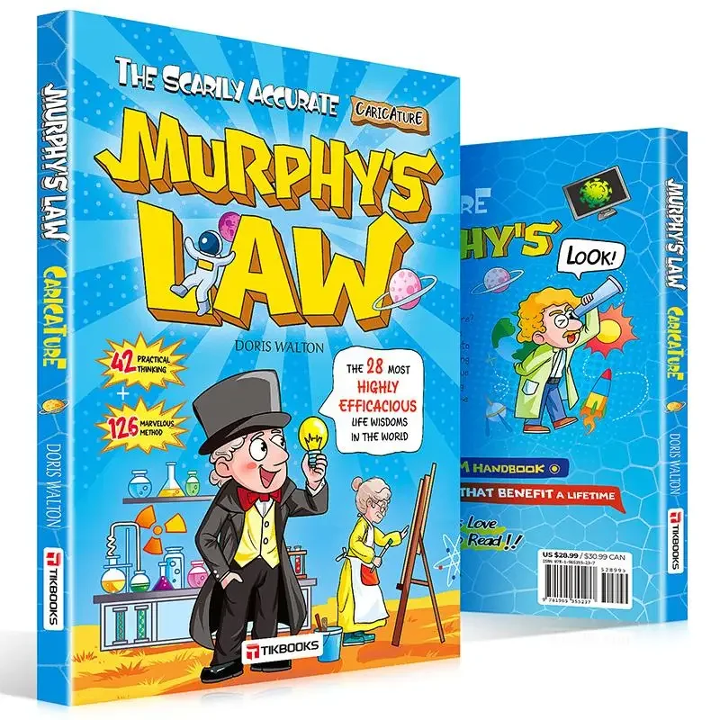 Murphy's Law Learning Book 128 Pages Paperback Illustrated Fun Educational Concepts 42 Ideas Party Game Book