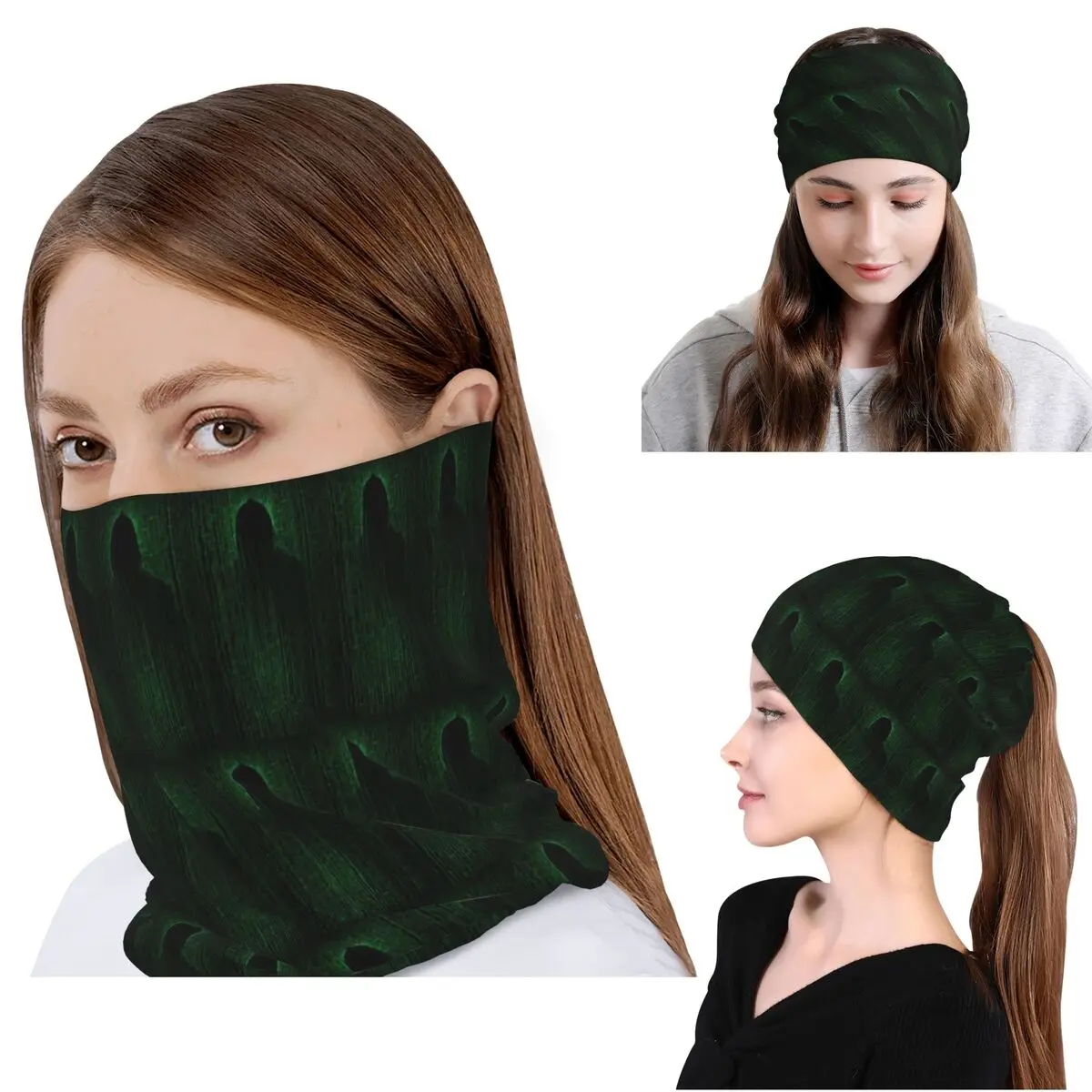 Hacker Code - Pañuelo mágico para el cuello con diseño de código binario, ciencia, informática, para hombre, mujer, adulto