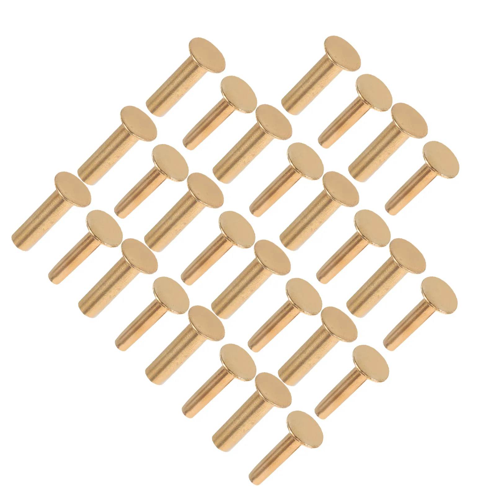 14 Pairs Copper Rivet Installation Handle Pin Rivets DIY Knife Pins Cutlery Assembly Supplies